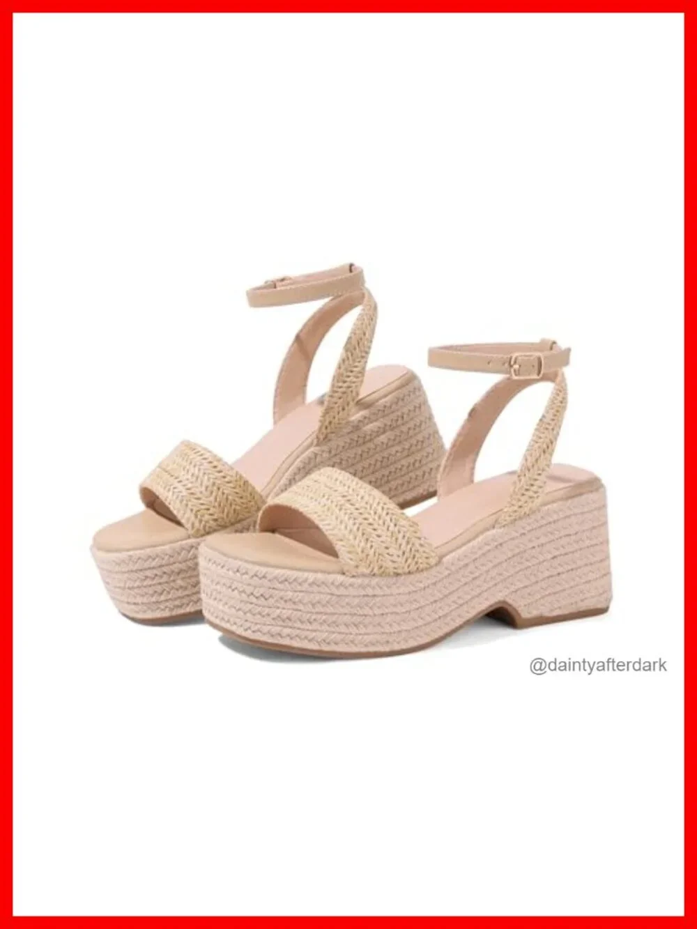 Platform Wedge Sandals for Women Ankle Strap Espadrilles Summer Office Vacation